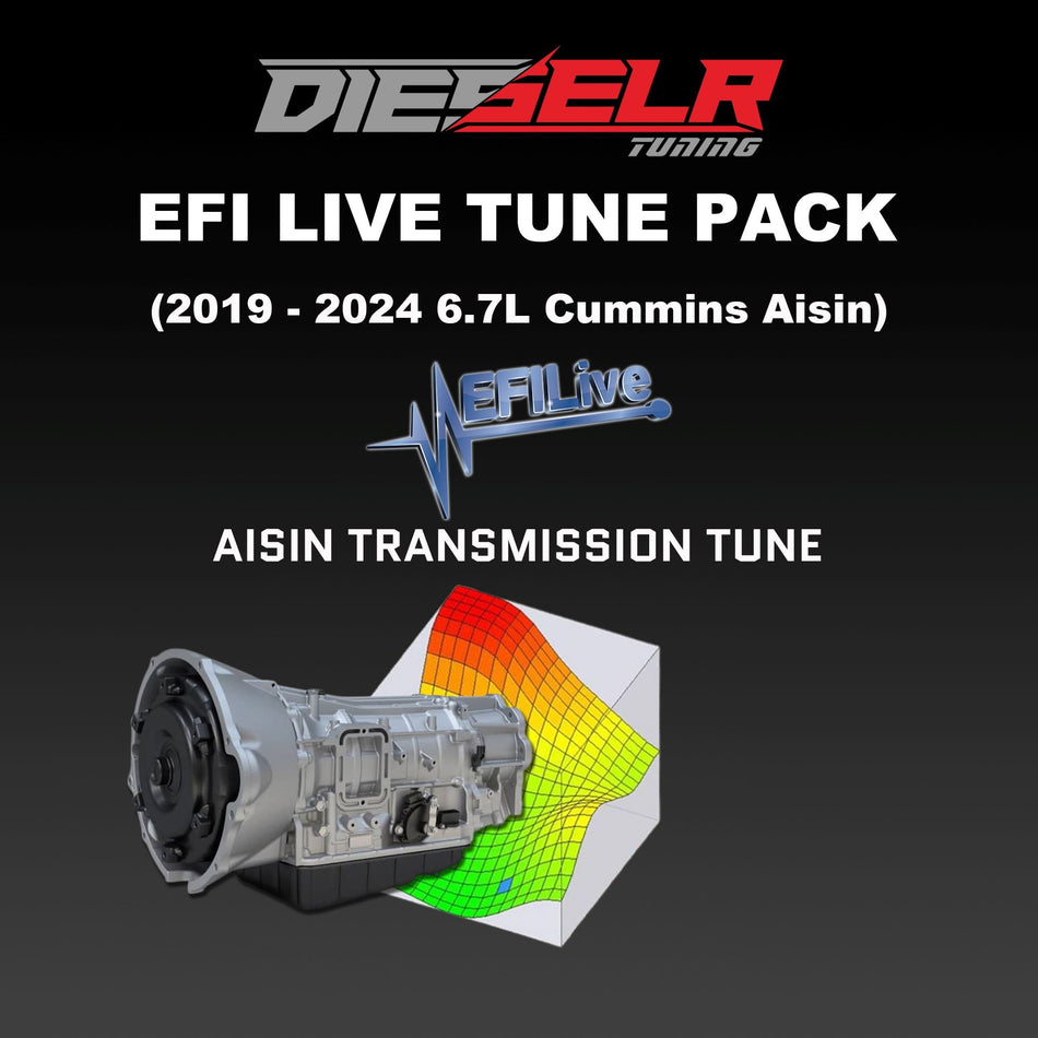 DIESELR EFI Live Transmission Tune File (2019-2024 Cummins 6.7L *AISIN ONLY*) Transmission Tune File DIESELR Tuning 