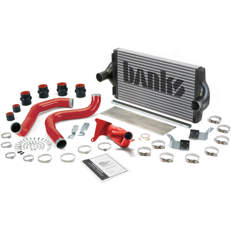 Intercooler System W/Boost Tubes Tubes (red powder-coated) 99 Ford 7.3L Banks Power