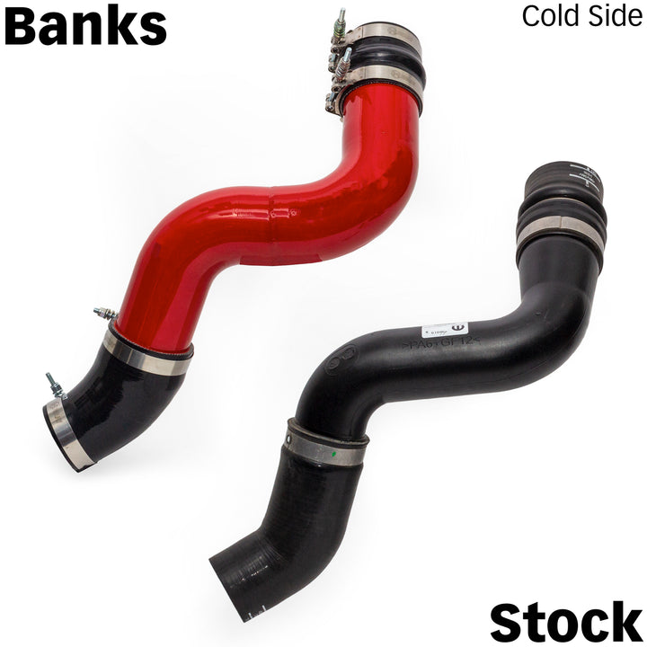 Boost Tube Upgrade Kit Fits 19-24 Ram 2500/3500 6.7L Cummins Red Powdercoat Banks Power