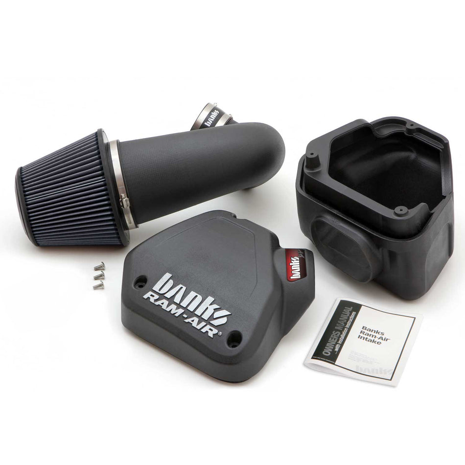 Ram-Air Cold-Air Intake System Dry Filter 94-02 Dodge 5.9L Banks Power