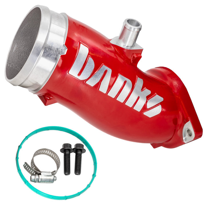 Monster-Ram Turbo Inlet Elbow 17-24 Chevy/GMC 2500/3500 6.6L Duramax L5P Red Powdercoat Banks Power