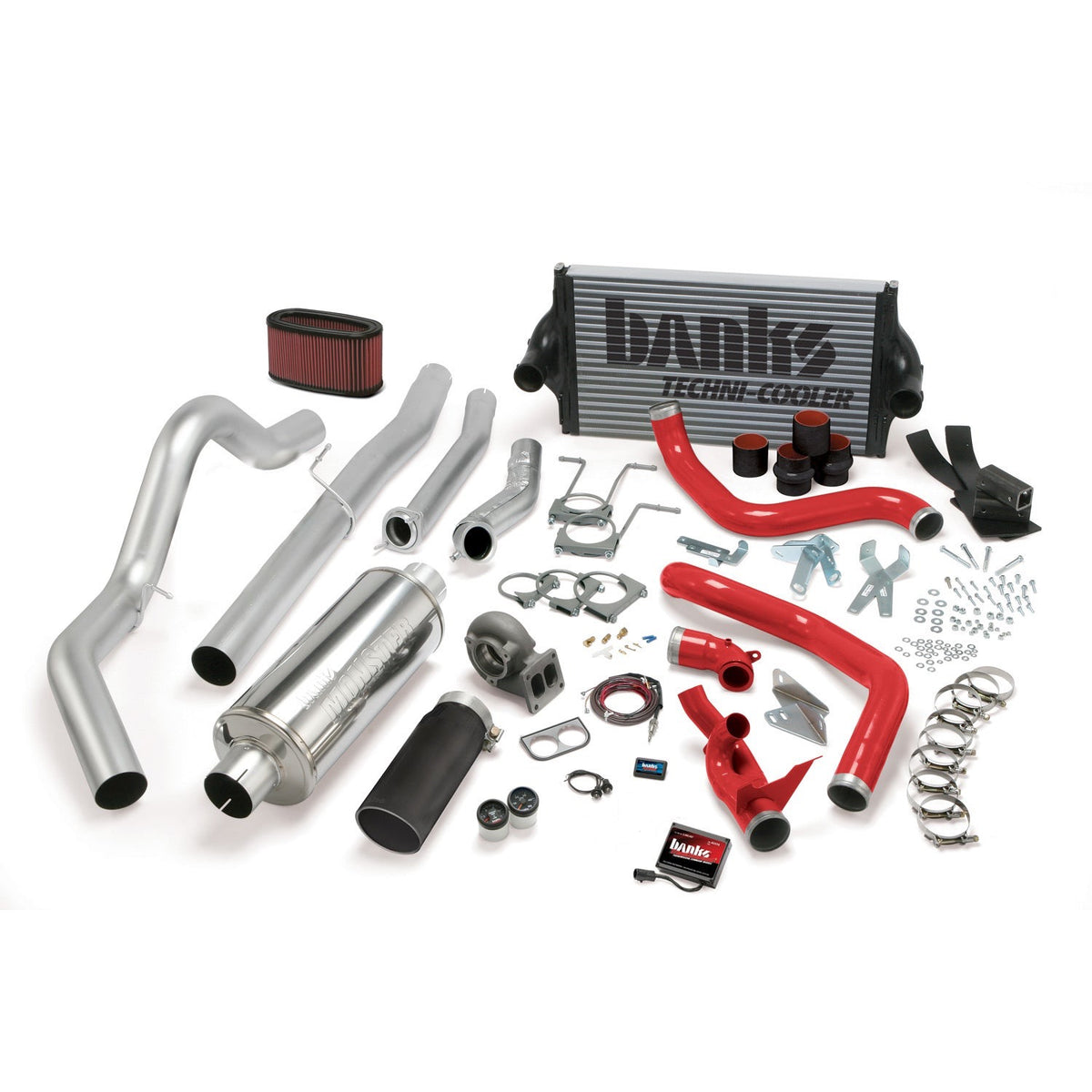 PowerPack Bundle Complete Power System W/OttoMind Engine Calibration Module Black Tail Pipe 94-97 Ford 7.3L CCLB Automatic Transmission Banks Power