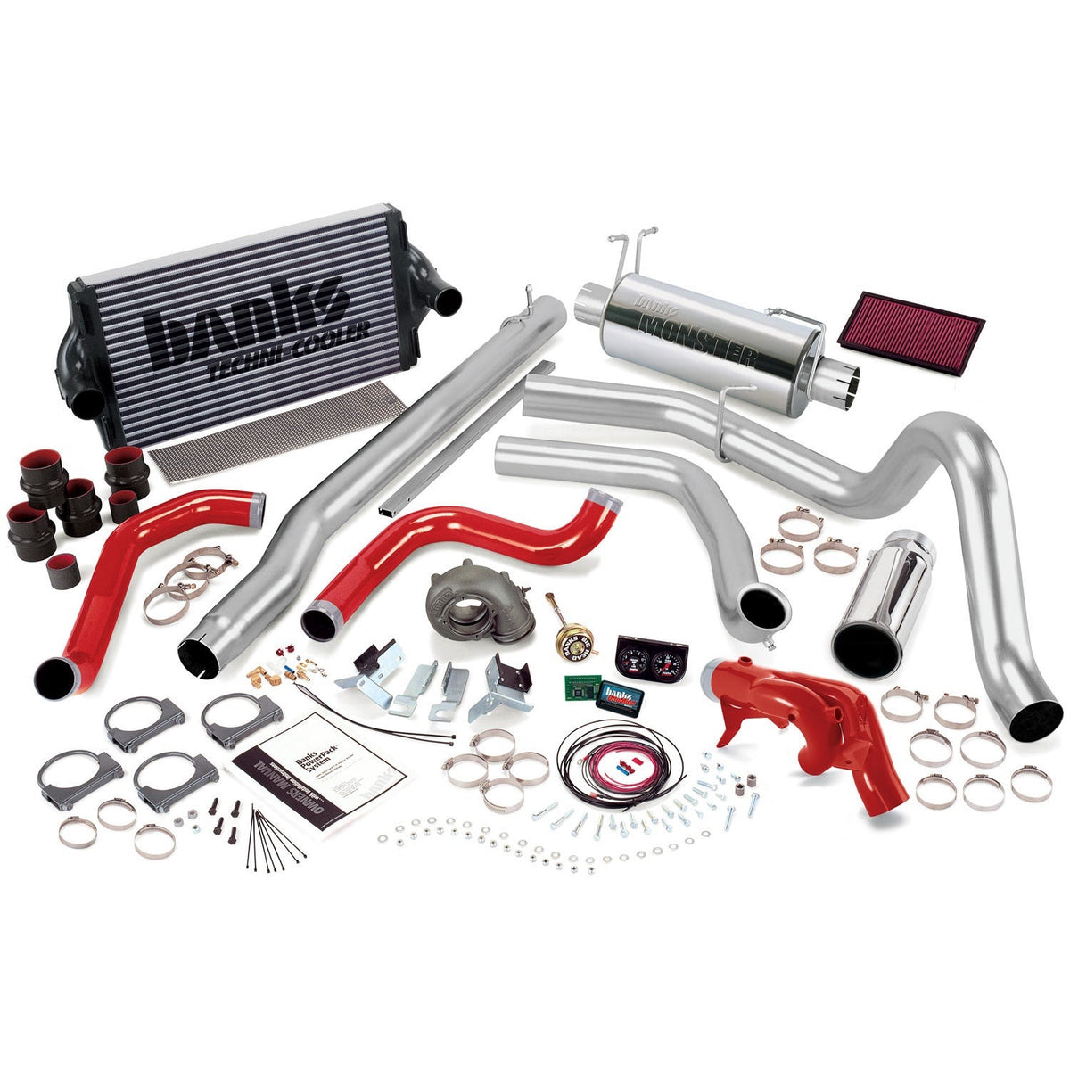 PowerPack Bundle Complete Power System W/Single Exit Exhaust Chrome Tip 99 Ford 7.3L F250/F350 Manual Transmission Banks Power