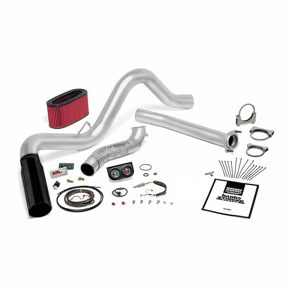 Stinger Bundle Power System W/Single Exit Exhaust Black Tip 95.5-97 Ford 7.3L Manual Transmission Banks Power