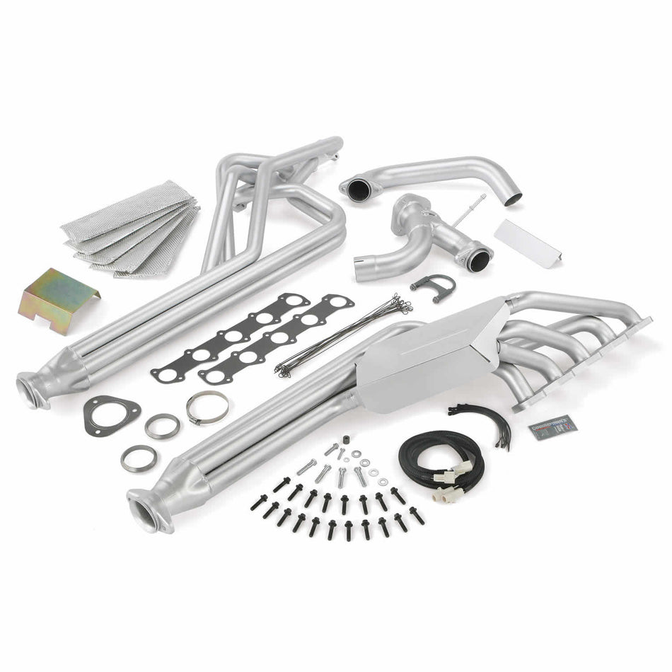 Torque Tube Exhaust Header System 04 (05-12 Requires 66062) Ford 6.8L Class-C Motorhome E-S/D Super Duty Banks Power