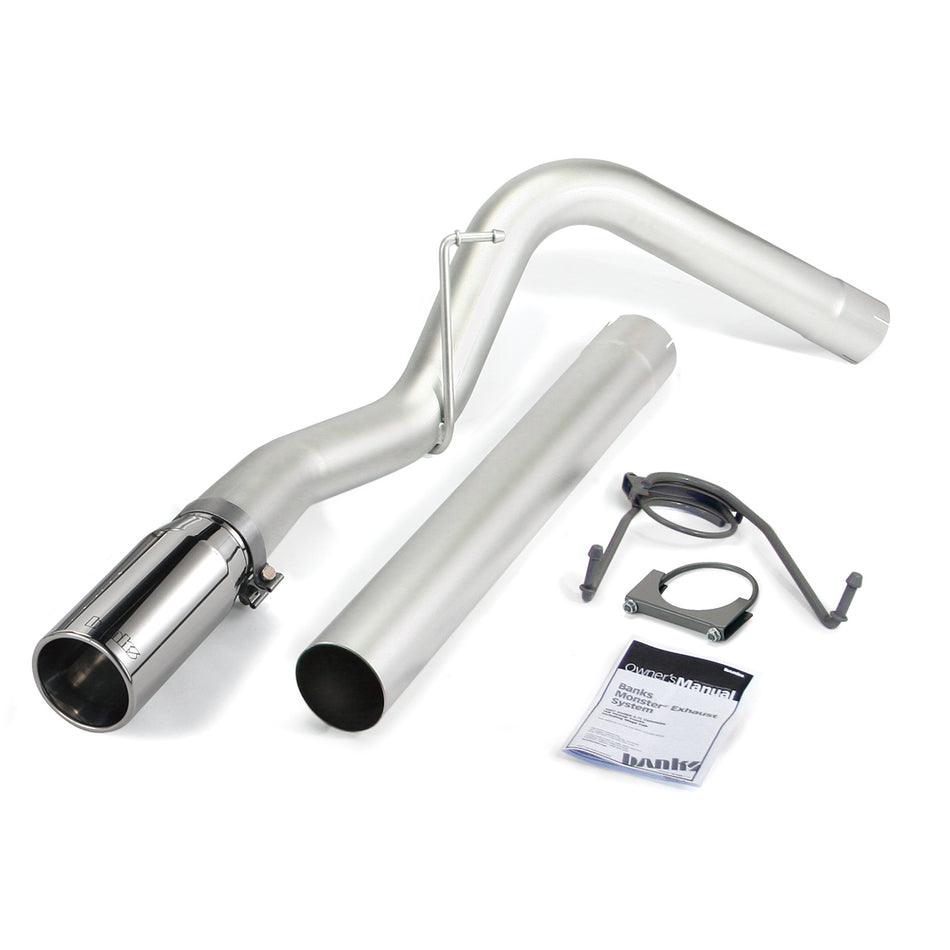 Monster Exhaust System Single Exit Chrome Tip 07-12 Dodge/Ram 6.7L SCLB-MCSB Banks Power