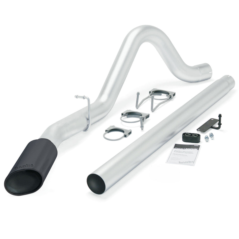 Monster Exhaust System Single Exit Black Tip 08-10 Ford 6.4 ECSB-CCSB Banks Power