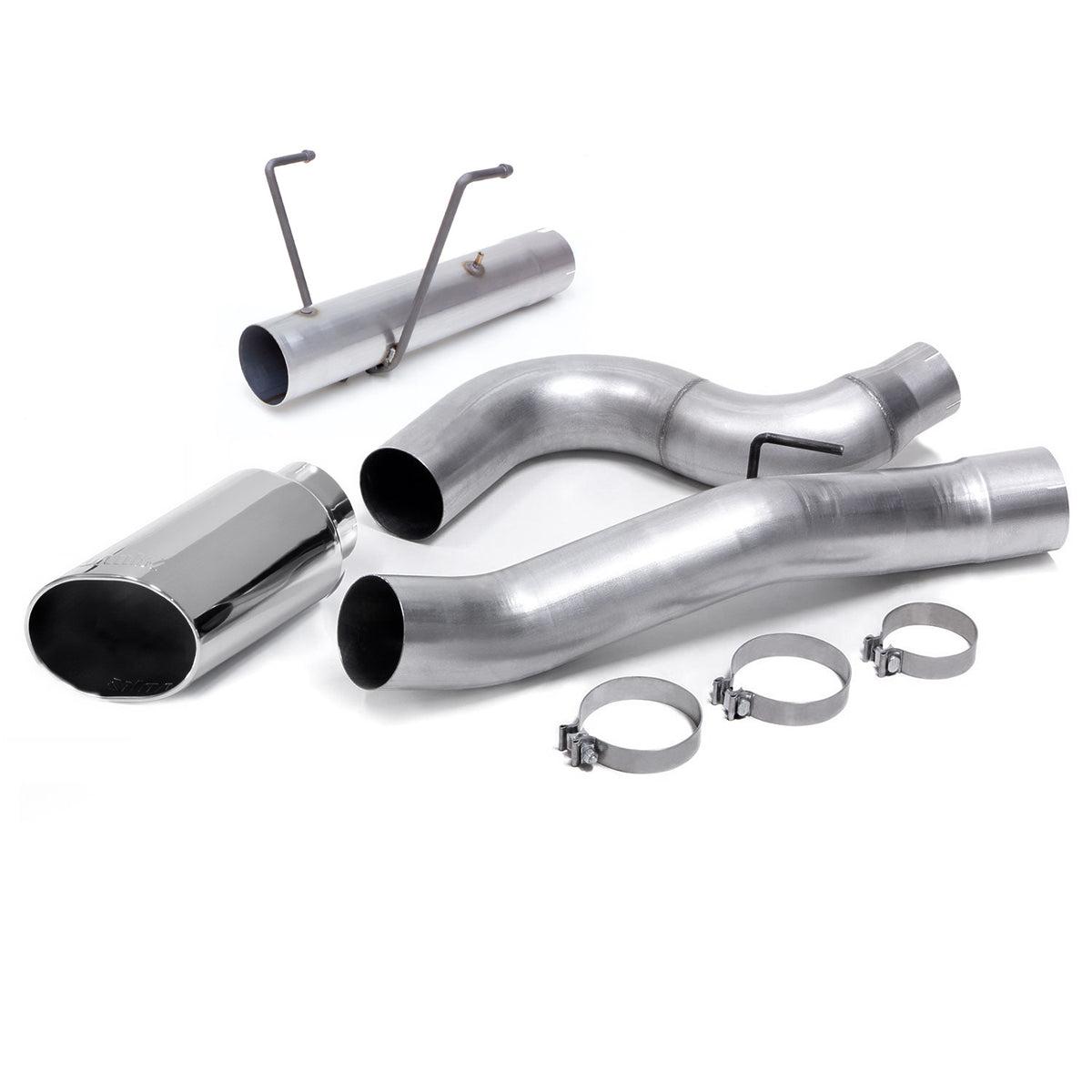 Monster Exhaust System 5-inch Single Exit Chrome SideKick Tip for 13-18 Ram 2500/3500 6.7L Cummins CCLB Banks Power