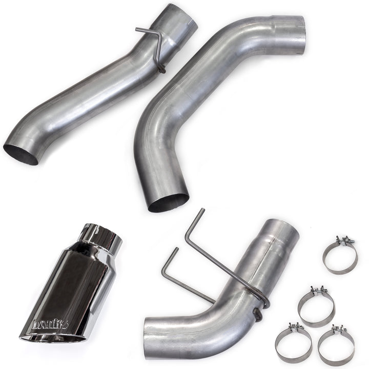 Monster Exhaust System for 19-24 RAM 2500/3500 6.7L Cummins Crew Cab Short Bed (SRW) Chrome-Plated Stainless Tip Banks Power