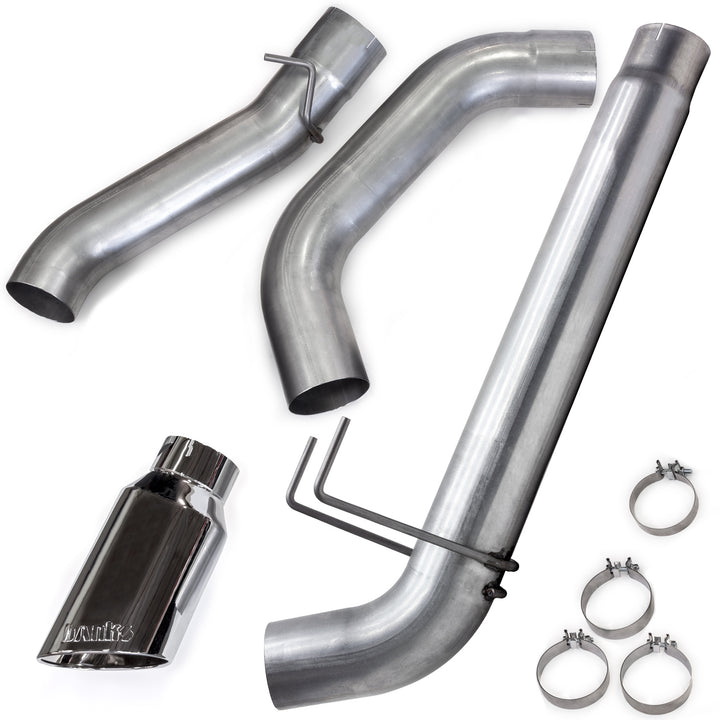 Monster Exhaust System for 19-24 RAM 2500/3500 6.7L Cummins Crew Cab Long Bed (SRW) Chrome-Plated Stainless Tip Banks Power