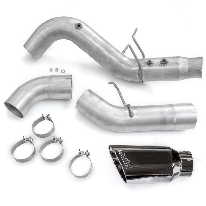 Monster Exhaust System For 20-23 Chevy/GMC 3500 6.6L Duramax, L5P, Dual Rear Wheel Only Chrome Tip Banks Power