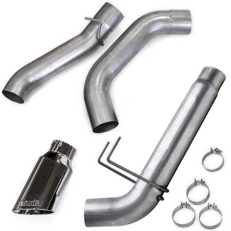 Monster Exhaust System for 19-24 Ram 3500 6.7L Cummins Mega Cab Short Bed (DRW) Chrome-Plated Stainless Tip Banks Power