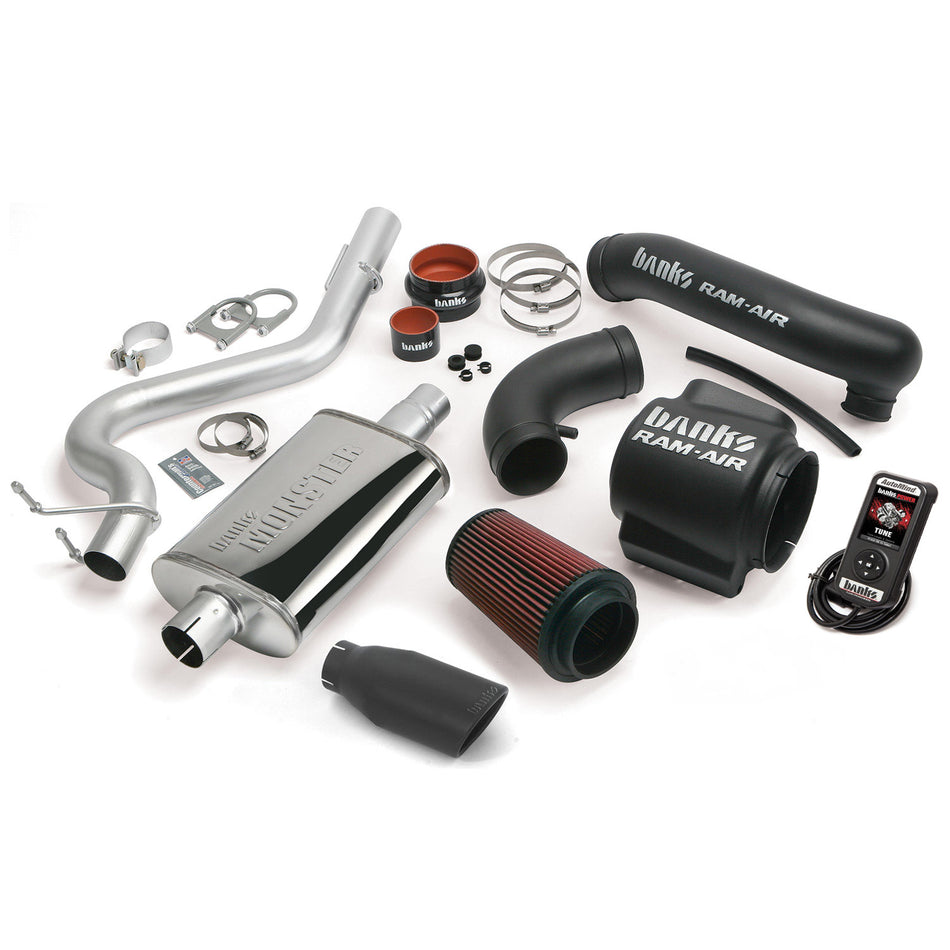 Stinger Bundle Power System W/Single Exit Exhaust Black Tip 98-99 Jeep 4.0L Wrangler Banks Power