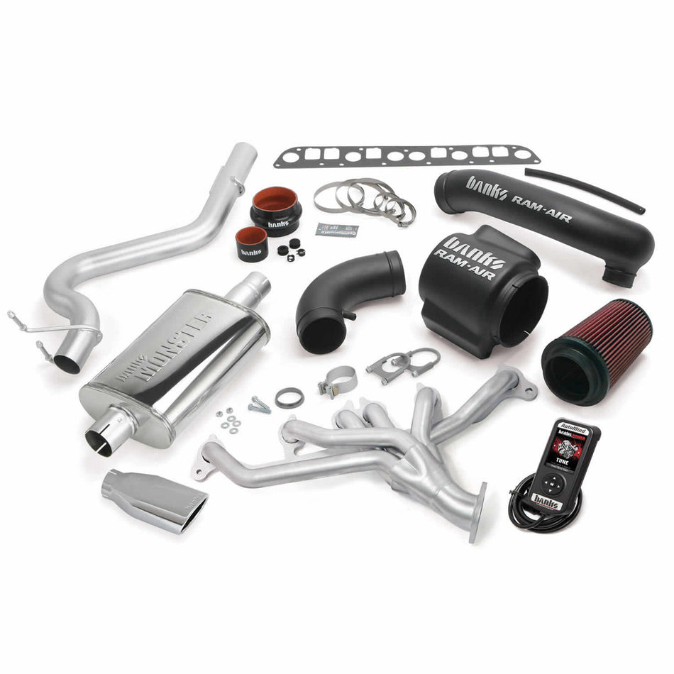 PowerPack Bundle Complete Power System W/AutoMind Programmer Black Tip 98-99 Jeep 4.0L Wrangler Banks Power