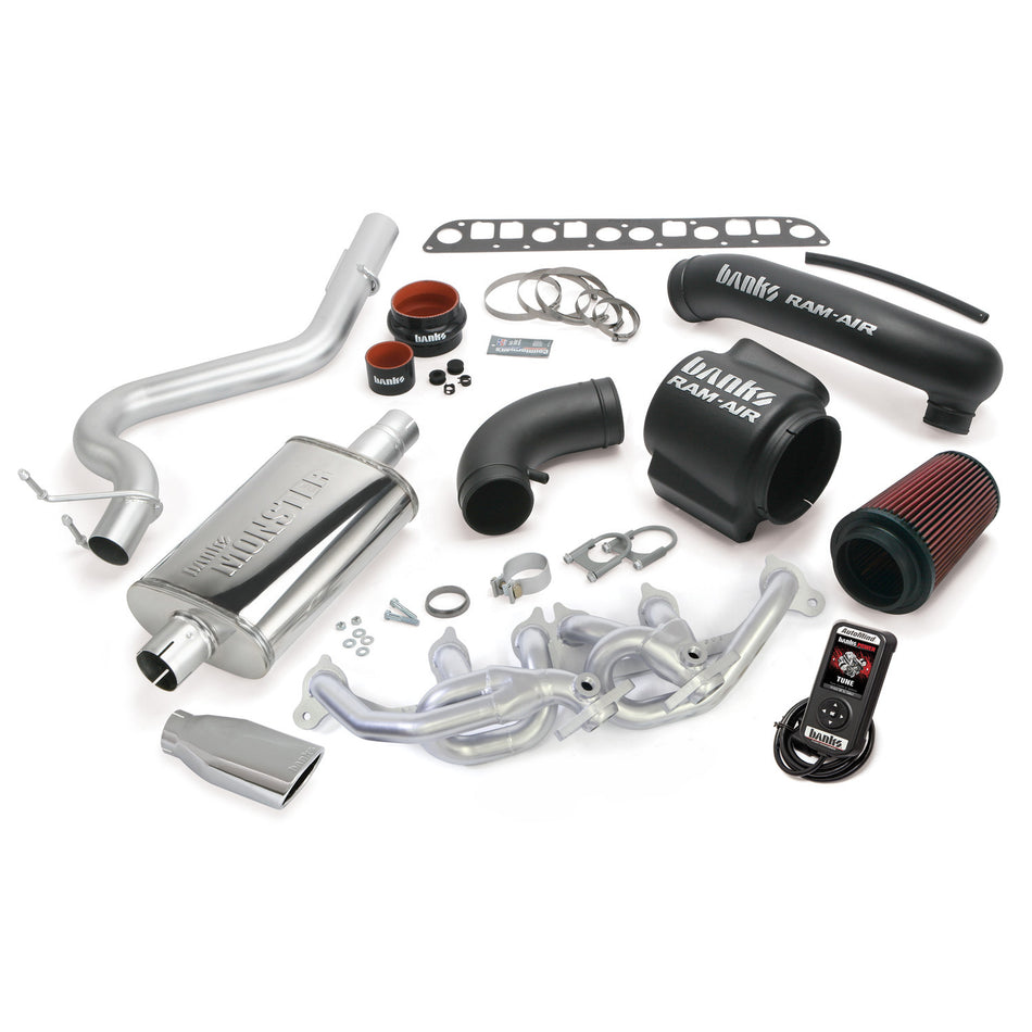 PowerPack Bundle Complete Power System W/AutoMind Programmer Chrome Tip 04-06 Jeep 4.0L Wrangler TJ Banks Power