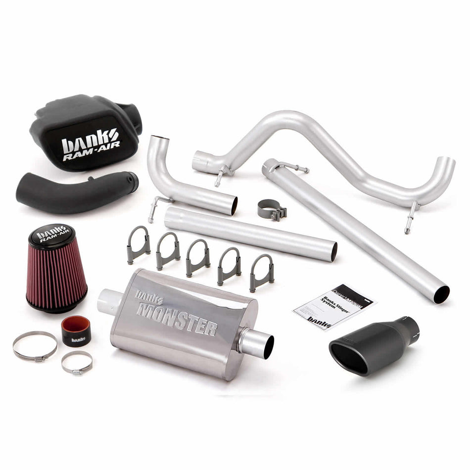 Stinger Bundle Power System No AutoMind W/Single Exit Exhaust Black Tip 07-11 Jeep 3.8L Wrangler JK Unlimited 4 Door Banks Power