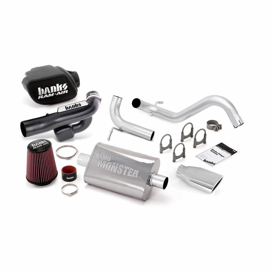 Stinger Bundle Power System No AutoMind W/Single Exit Exhaust Chrome Tip 12-18 Jeep 3.6L Wrangler JK All 2 Door Banks Power