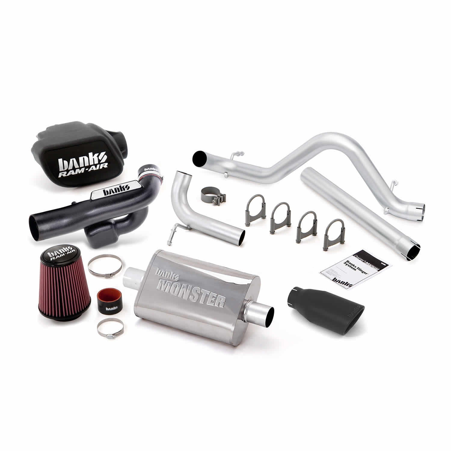 Stinger Bundle Power System No AutoMind W/Single Exit Exhaust Black Tip 12-18 Jeep 3.6L Wrangler JK All 4 Door Banks Power