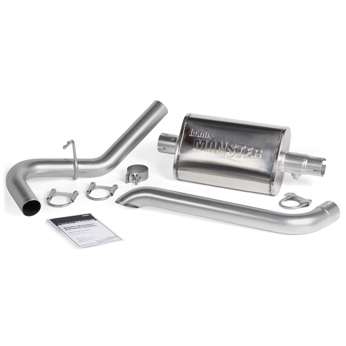 Monster Exhaust System Single Exit Turndown 87-01 Jeep 4.0L Cherokee Banks Power