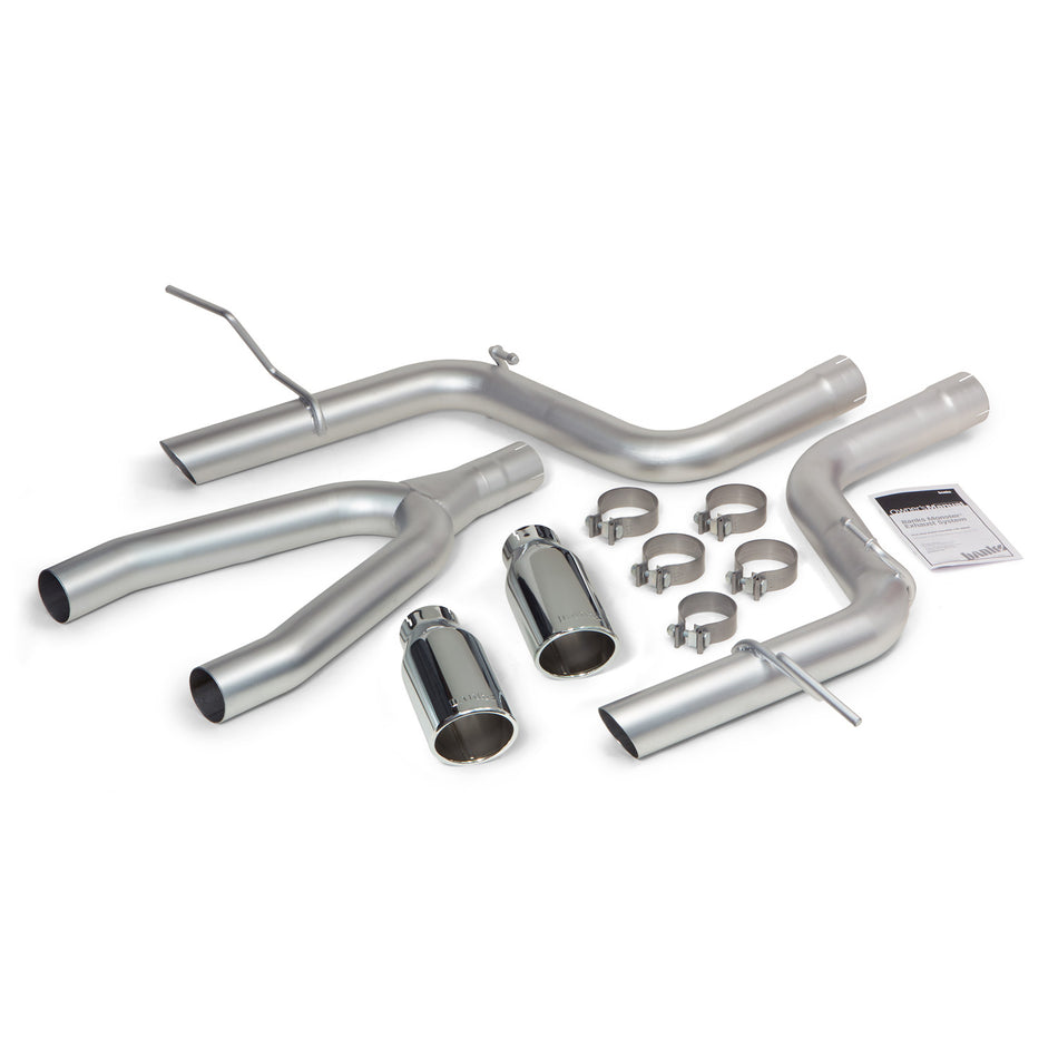 Monster Exhaust System DualRear Exit Chrome Round Tips 14-15 Jeep Grand Cherokee 3.0L Diesel Banks Power