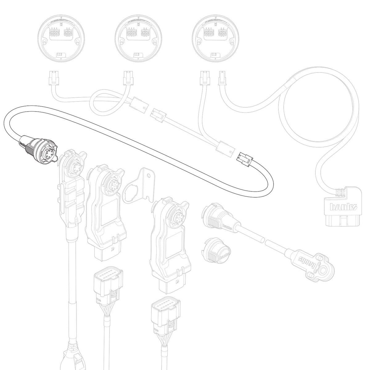 B-Bus Starter Cable for iDash 1.8 Banks Power