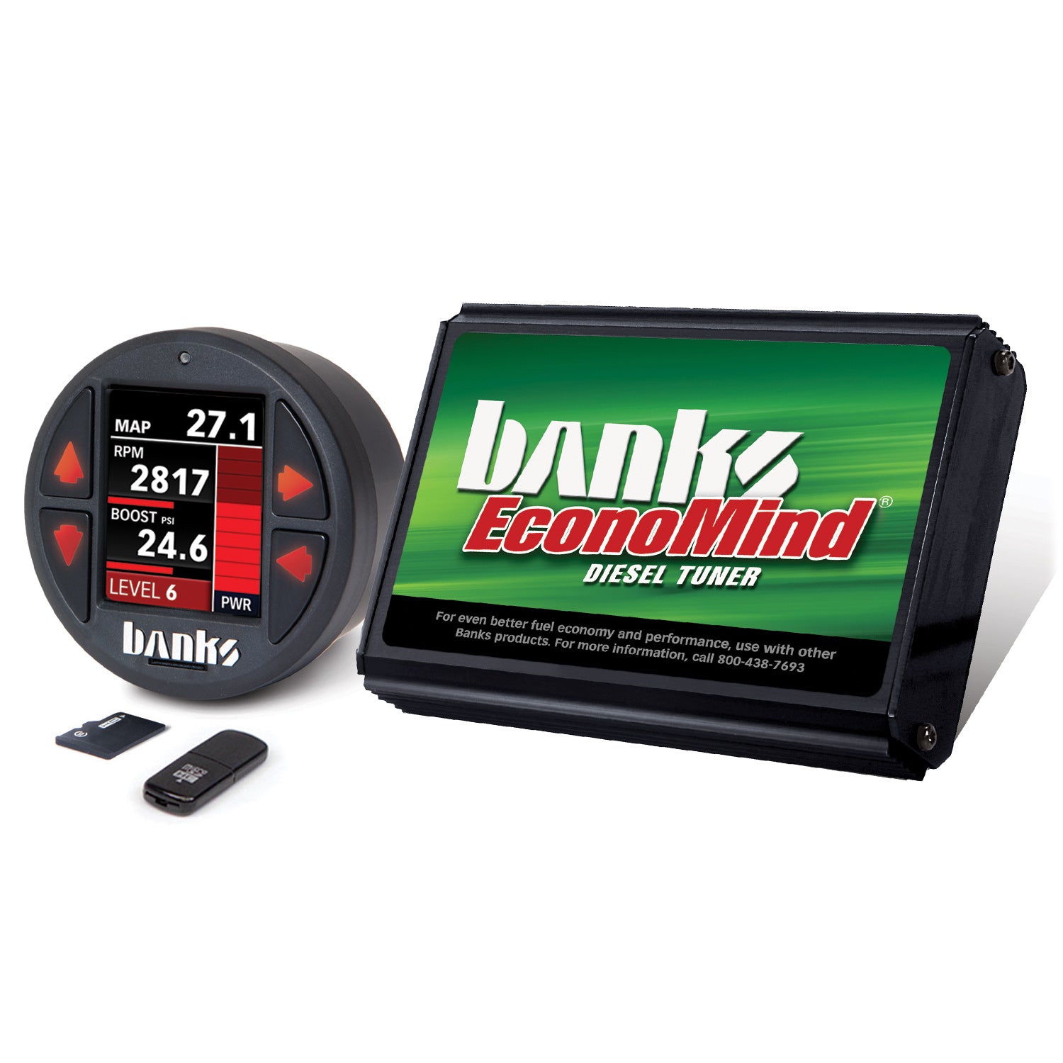 Economind Diesel Tuner (PowerPack Calibration) W/iDash 1.8 DataMonster 01-04 Chevy 6.6L LB7 Banks Power