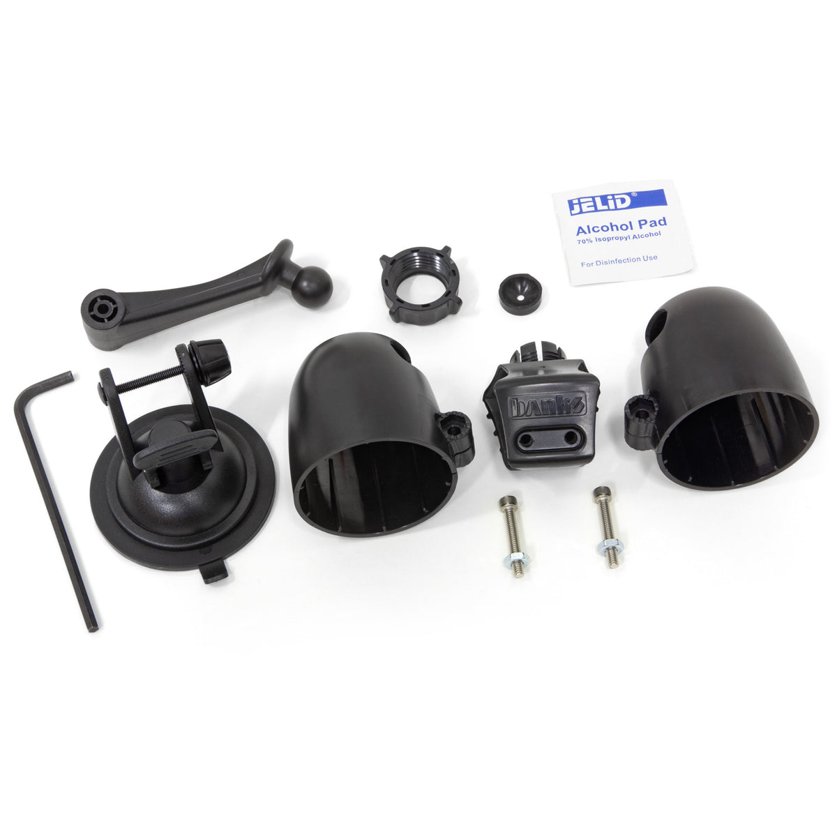 Dual Gauge Pod Kit 52mm Sticky Base Suction Mount iDash 1.8 and 52mm (2-1/16 inch) gauges Banks Power