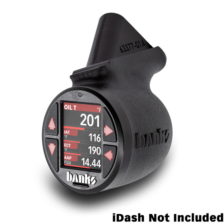 Lower iDash Stealth Pod Mount for 18-23 Jeep JL and 20-23 Gladiator Banks Power