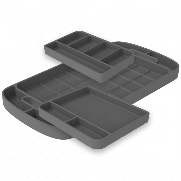 Tool Tray Silicone 3 Piece Set Color Charcoal S&B