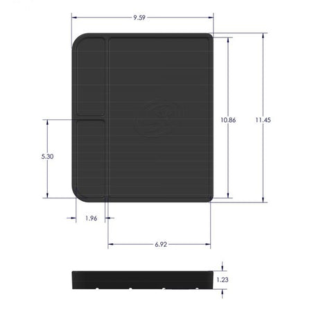 Tool Tray Silicone Medium Color Charcoal S&B