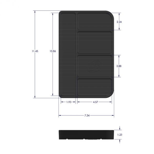 Tool Tray Silicone Small Color Charcoal S&B