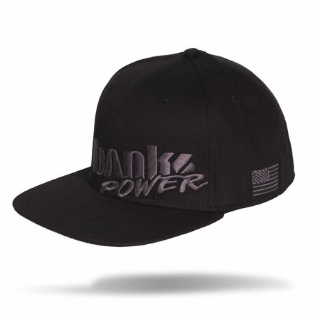 Power Hat Premium Fitted Black/Gray Flat Bill Flexible Fit Banks Power