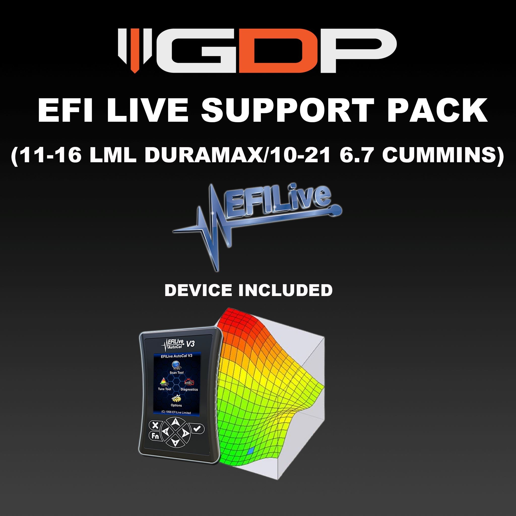 EFI Live Autocal V3 w/GDP Support Package (Duramax 11-16/Cummins 10-21) Tune Package GDP 