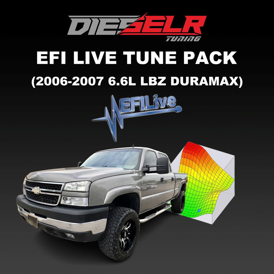 EFI Live Tune Pack (2006-2007 Duramax LBZ 6.6L) Tune Files DIESELR Tuning 