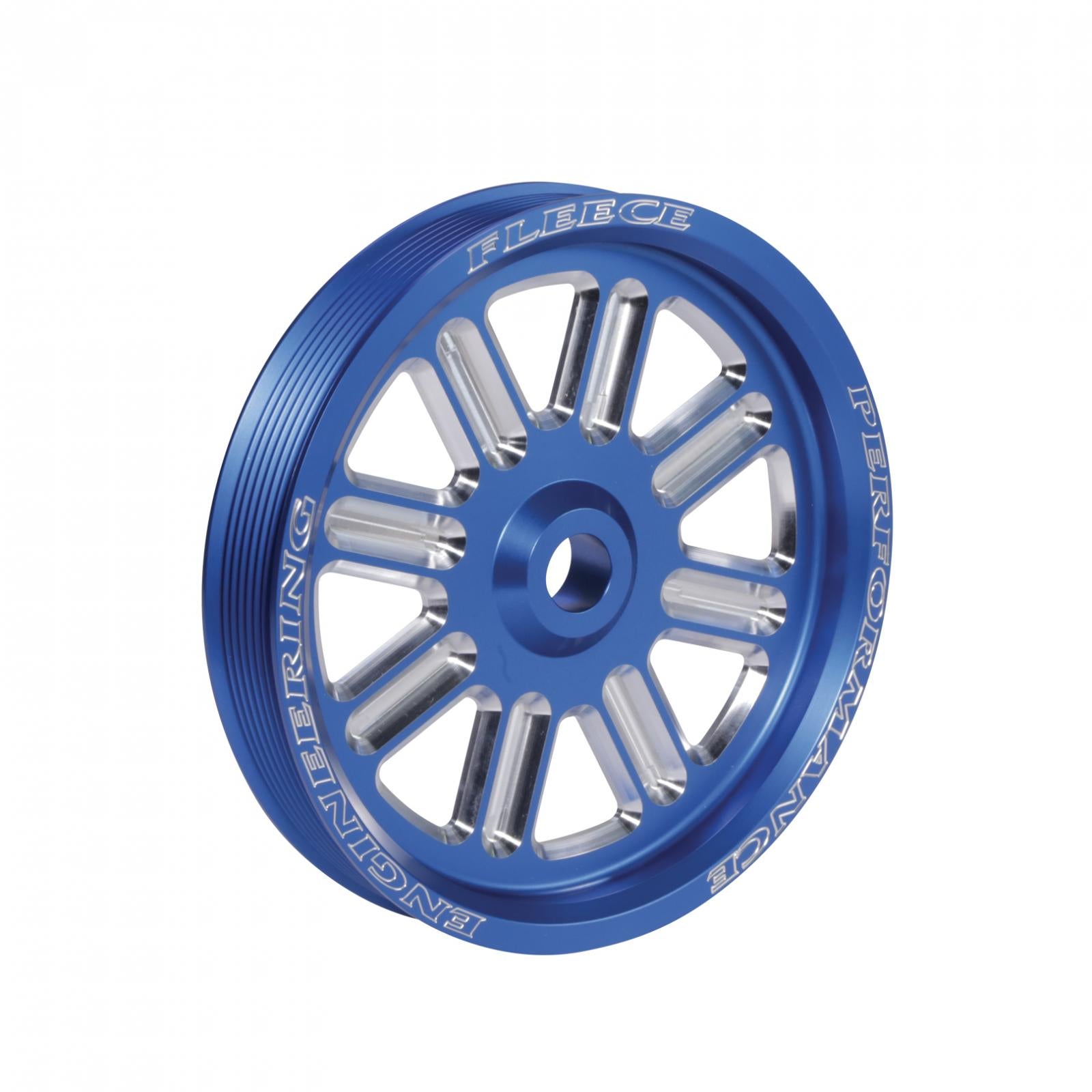 Spoke Design Cummins Dual Pump Pulley Fleece Blue Fleece Performance