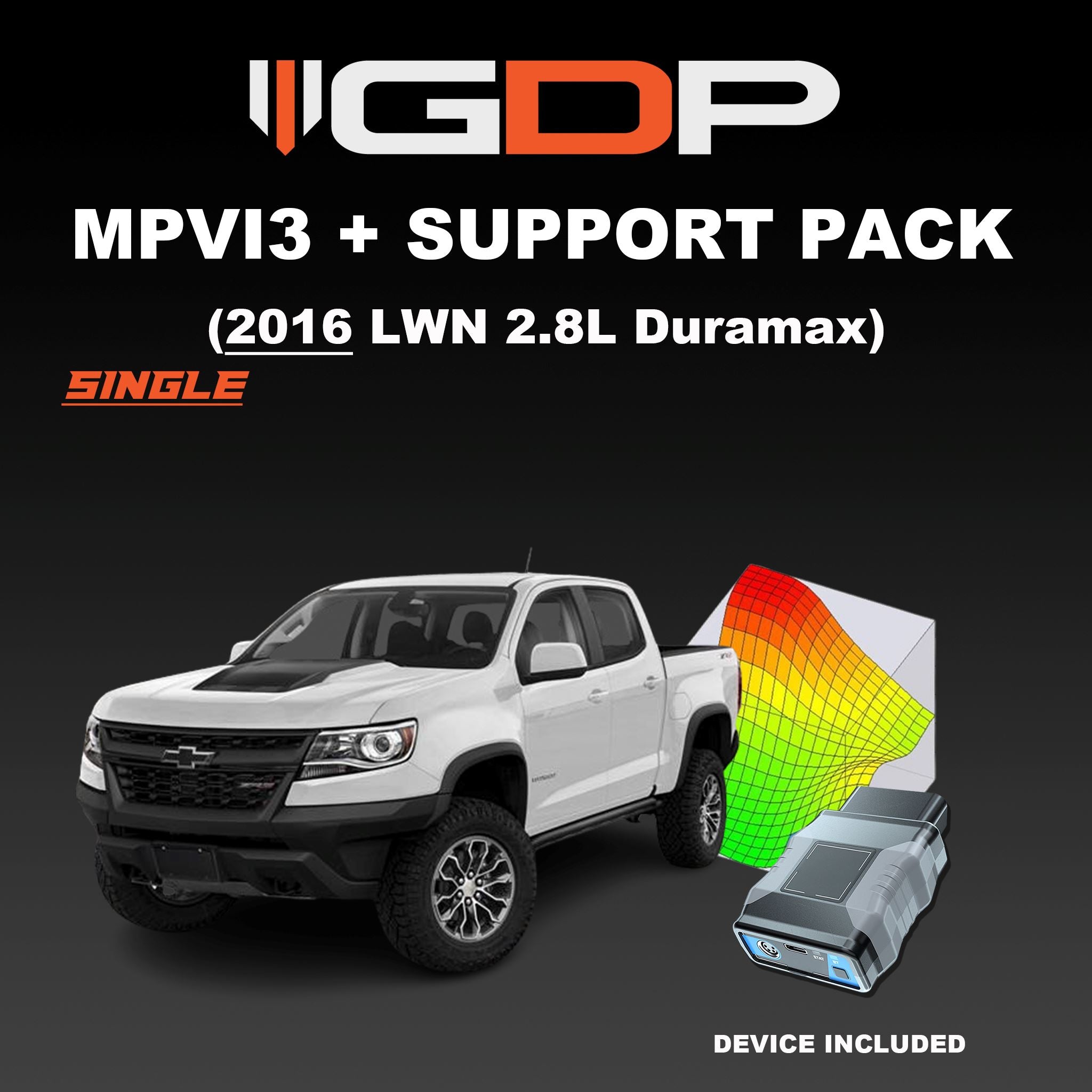 MPVI3 w/GDP Support Pack (2016 Chevy Colorado/GMC Canyon 2.8L Duramax) Tune Package GDP 