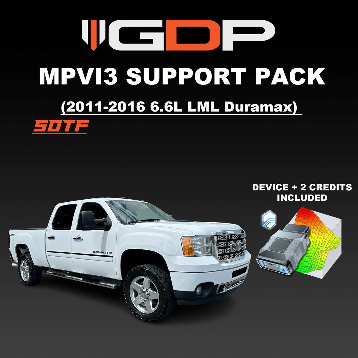 MPVI3 w/ GDP SOTF tune & 2 Credits (11-16 GM 6.6L Duramax) Tune Package GDP 