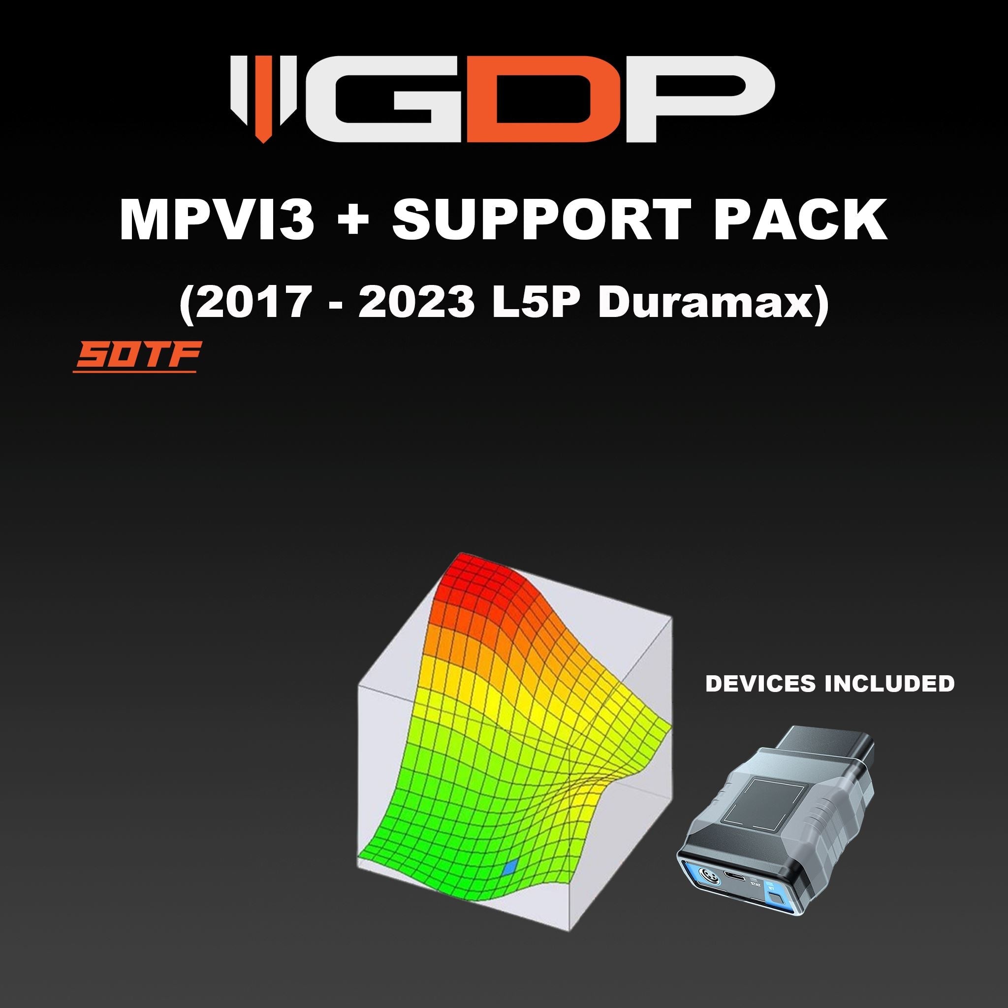 MPVI3 w/GDP SOTF or multi-tunes Support Package (17-23 GM Duramax L5P 2500/3500) Tune Package GDP 