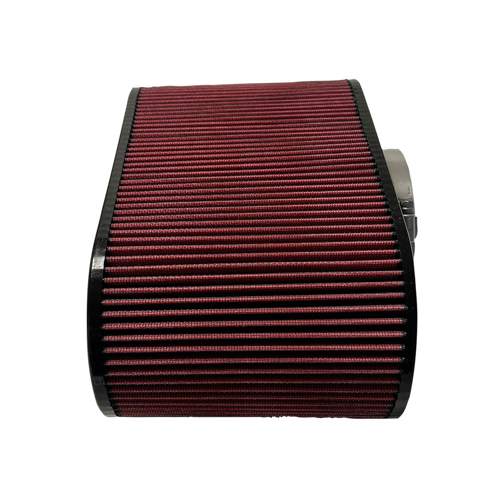 S & B Air Filter 4x12 Inch Oval with Hole Red Oil 