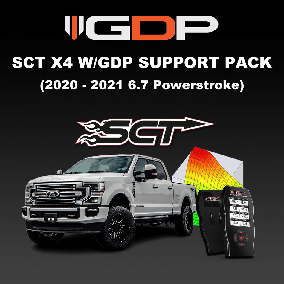 SCT X4 W/GDP Support Pack (2020-2021 6.7L Powerstroke) Tune Package GDP 