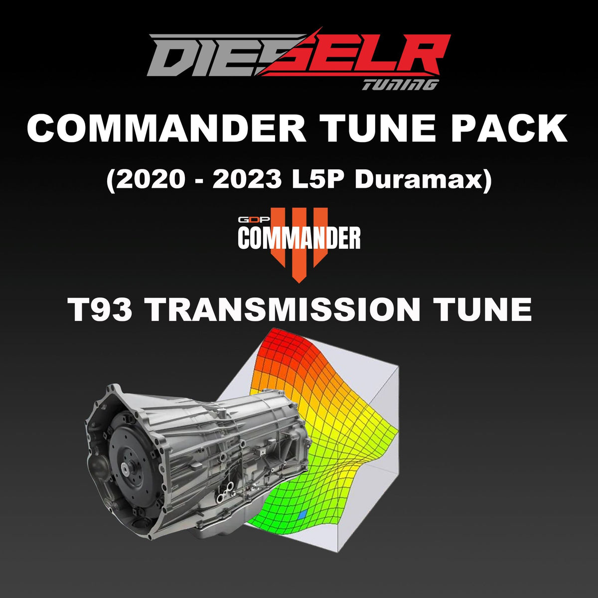 DIESELR Commander T93 Transmission Tune File (2020+ Duramax L5P 6.6L) Transmission Tune File DIESELR Tuning 