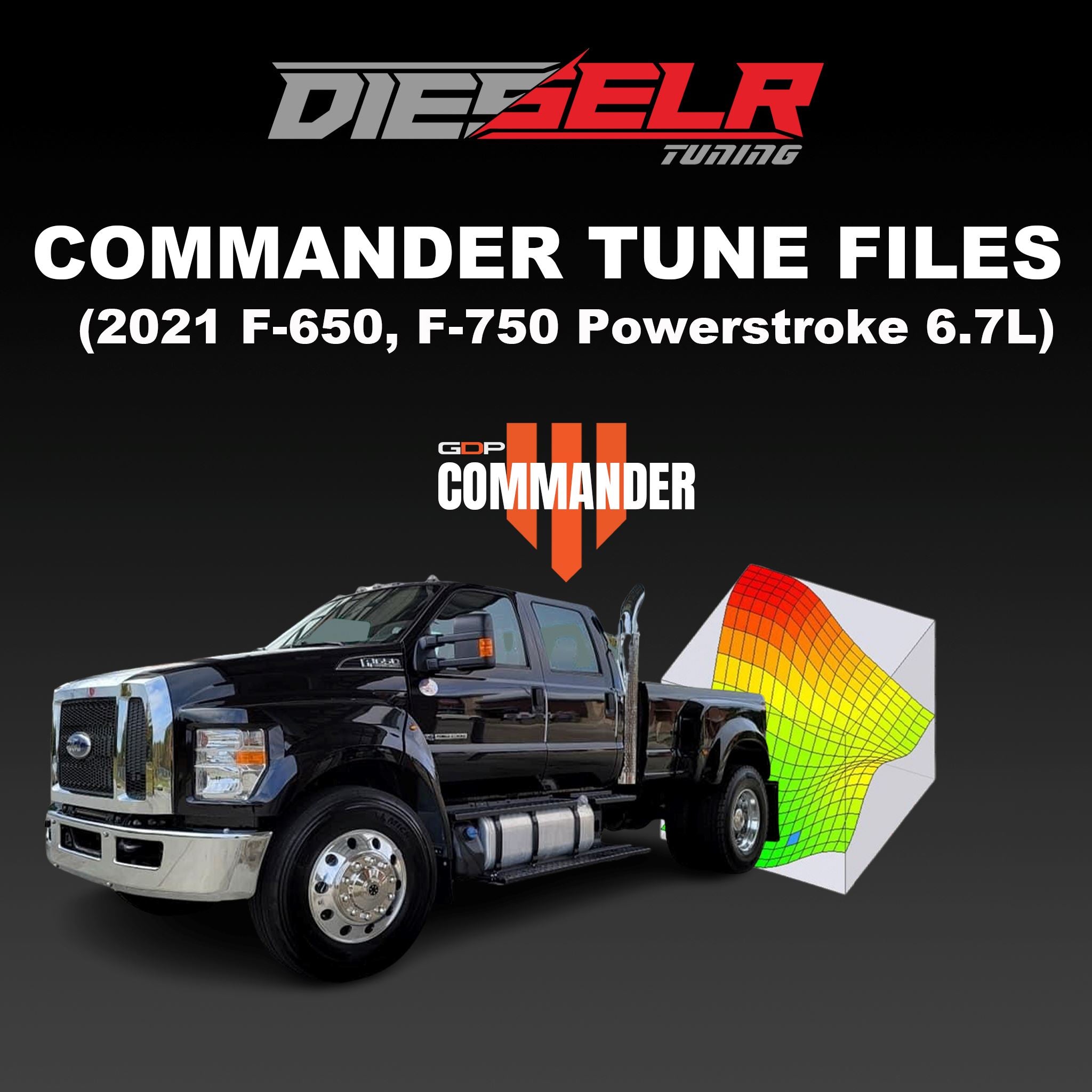 DIESELR Commander Tune Files (2021 Ford F-650, F-750 Powerstroke 6.7L) Tune Files DIESELR Tuning 